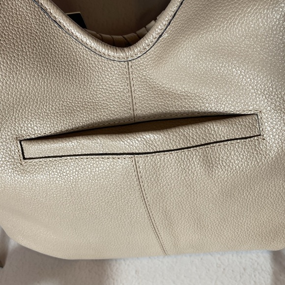 LODIS Medium Whipstitch Leather Tote, Lacey, Ash, NWT - Picture 4 of 13